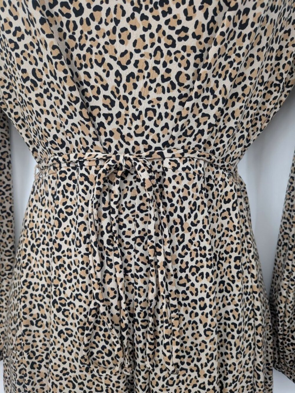 Banana Republic Leopard Print Dress Fit Flare Office Classic Chic Medium Petite - Picture 4 of 8